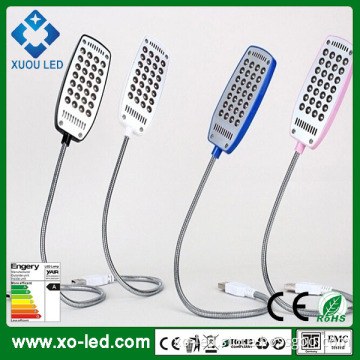 Flexible 28 LED Clip USB Light Desk Bed Flashlight Book Reading Lamp Electronic Gift